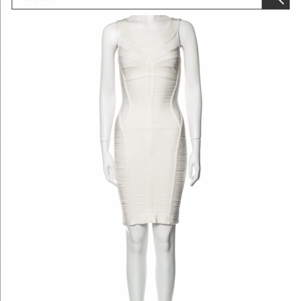 Herve Leger Bandage Dress XS White